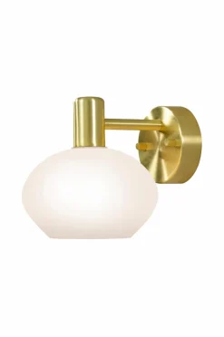 Aneta Lighting Badeværelseslampe Elba Mat messing/opal hvid