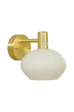 Aneta Lighting Badeværelseslampe Elba Mat messing/opal hvid