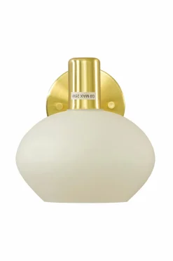 Aneta Lighting Badeværelseslampe Elba Mat messing/opal hvid