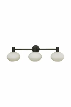 Best Aneta Lighting Badeværelseslampe Elba Sort/opal hvid