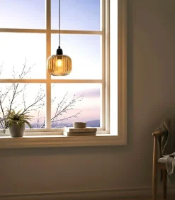 Online Aneta Lighting Vinduespendel Elin brun/svart