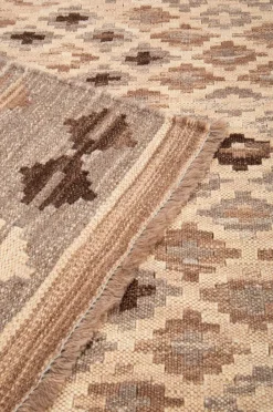 Clearance Bargi Uldtæppe Kilim Raw 180x224 cm Grå