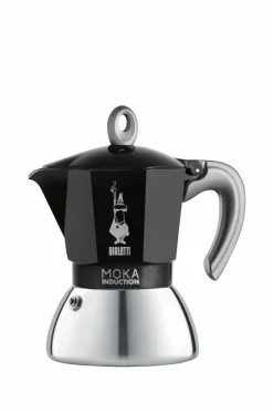 Online Bialetti Moka-maskine MokaInduction 4/k Sort - Sølv