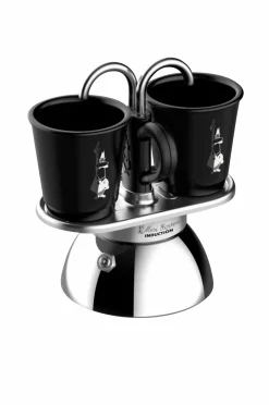Bialetti Moka-maskine Mini Express sæt Induktion Sort - Sølv