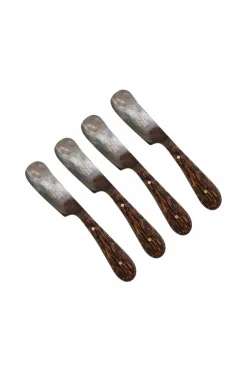 Clearance Culinary Concepts London Coconut Wood Sæt med fire smørknive/spredere Mørk Wood