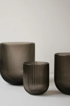 Best DBKD Vase Simple stripe small Brown