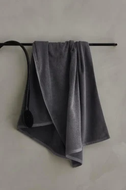 Clearance Ellos Home Badehåndklæde Elise 70x140 cm Mørkegrå
