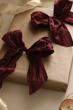 Clearance Ellos Home Bånd Crushente Bow 2-pak Bourgogne