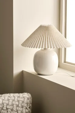 Sale Ellos Home Bordlampe Chloé Hvid / hør