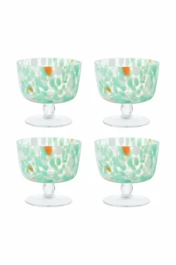 Clearance Ellos Home Dessertskål Dotti 4-pak Green/orange