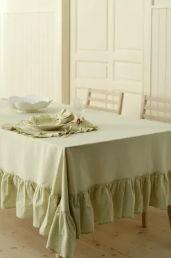 Outlet Ellos Home Dug Lovisa Frill Lys avocadogrøn