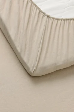 Discount Ellos Home Faconsyet lagen Elly i genanvendt halvlinned Linen beige