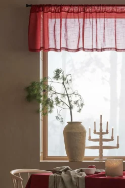 Clearance Ellos Home Gardinkappe Lara Rød