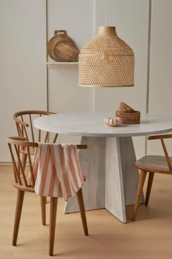 Ellos Home Køkkenbord Eskil Ø 120 cm Hvidbejdset