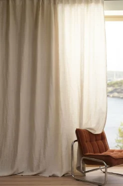 New Ellos Home LEAH skræddersyet linnedgardin linen beige