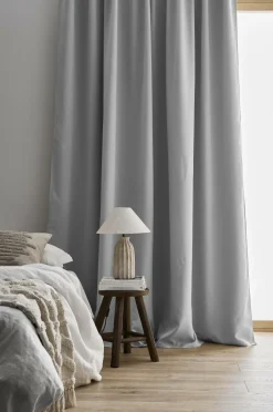 Discount Ellos Home Mørklæggende gardin Elena Wide, ekstra bredt Gråhvid
