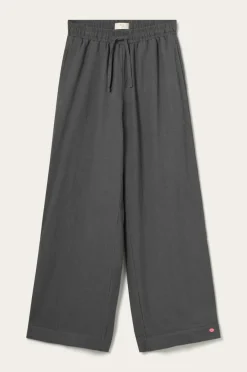 Best Ellos Home Natbukser Pyjama Pant Elly i genanvendt halvlinned Åskgrå