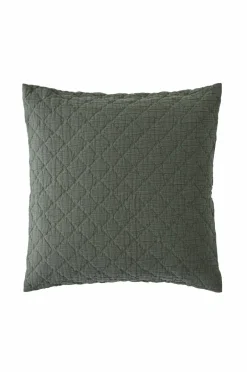 Best Ellos Home Pudebetræk Thelma Check i bomuld, 50x50 cm Kakigrøn