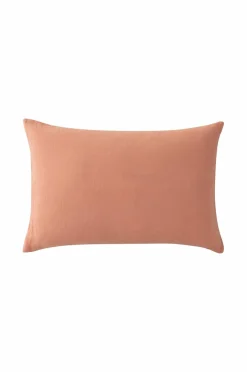 Outlet Ellos Home Pudebetræk Candice Zip i vasket hør 40x60 cm Brunrosa