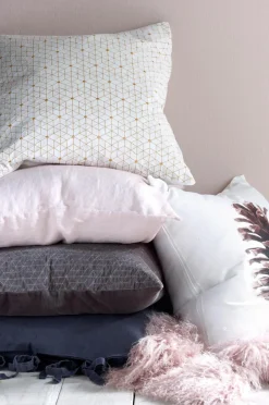 Outlet Ellos Home Pudebetræk Candice af vasket hør White mdf/metal