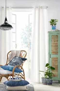 Outlet Ellos Home Pudebetræk Candice af vasket hør White mdf/metal