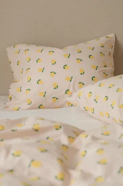 Outlet Ellos Home Pudebetræk Milly Fruit i vasket bomuld Lyserød