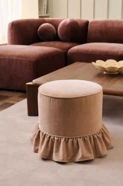 Outlet Ellos Home Puf Pariley Gammel rose