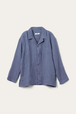 Clearance Ellos Home Pyjamasskjorte Candela 4-layer Blå