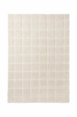 Clearance Ellos Home Ryatæppe Alba Check Shaggycarpet Hvid