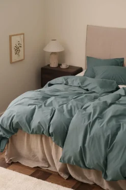 Best Ellos Home Sengesæt Rania i vintagevasket bomuld Balsamgreen