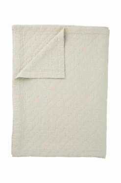 Clearance Ellos Home Sengetæppe Thelma Check i bomuld Beige