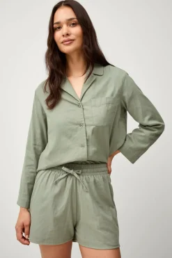 Best Ellos Home Shorts Candela Peached Kakigrøn
