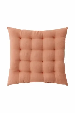 Clearance Ellos Home Siddehynde Candice af vasket hør, 40x40x5 cm Brunrosa