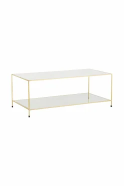 Ellos Home Sofabord Missi 120x60 cm Messing/klart glas