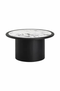 Ellos Home Sofabord Ramma Ø 90 cm Sort / marmor