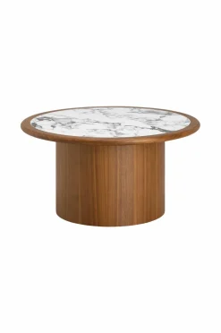 Best Ellos Home Sofabord Ramma Ø 90 cm Brun / marmor