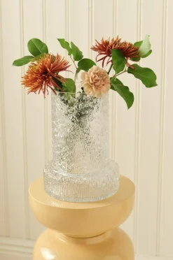 Discount Ellos Home Vase Cristy højde 29 cm Gennemsigtig
