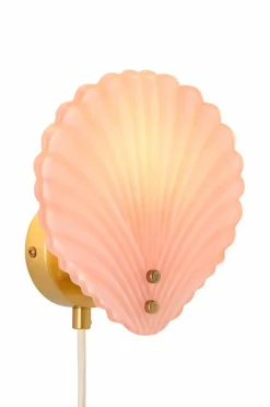Best Ellos Home Væglampe Shella Rosa/messing