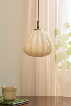 Best Ellos Home Vindueslampe Elba Painting shiny beige glass+antique gold iron