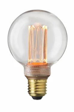 Discount Globen Lighting Pære E27 Laser LED Filament Globe 80 mm 3,5 W Klar