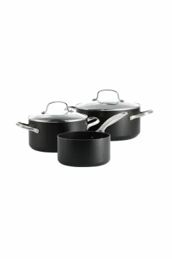 Clearance GreenPan Kasserolle sæt 3 Sort