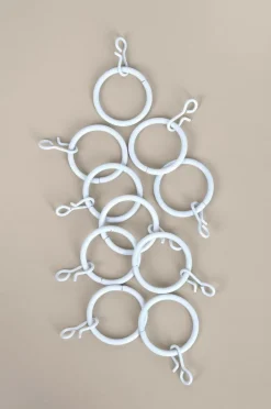 Clearance Hasta Gardinring 10 stk/pakke Hvid