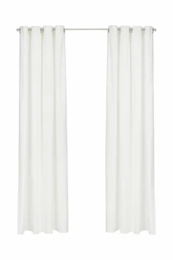 Clearance &Home Gardin med ringe i halvpanama 2-pak Offwhite