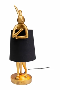 Sale KARE Design Bordlampe Animal Rabbit 50 Guld/sort