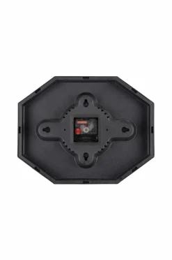 Best Karlsson Vægur Modern Factory Octagon Sort og lys rød