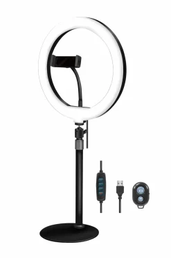 Clearance LogiLink Ring Light for Smartphone Ø 25 cm med bordstativ No color