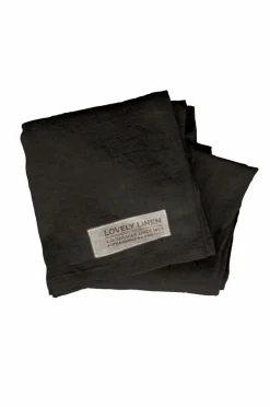 Best Lovely Linen Sengetæppe Lovely i vasket hør Dark grey