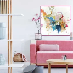 Malerifabrikken Confidential / Blandet maleri / 100 X 100 cm Pink