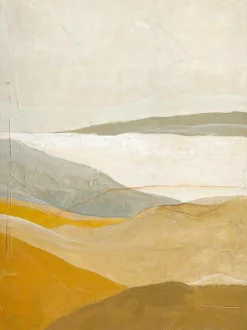 Best Malerifabrikken Design Painting / Field / 90x120 Cm / Egetræsramme Yellow