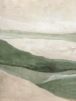 Clearance Malerifabrikken Design Painting / Field / 90x120 Cm / Egetræsramme Green